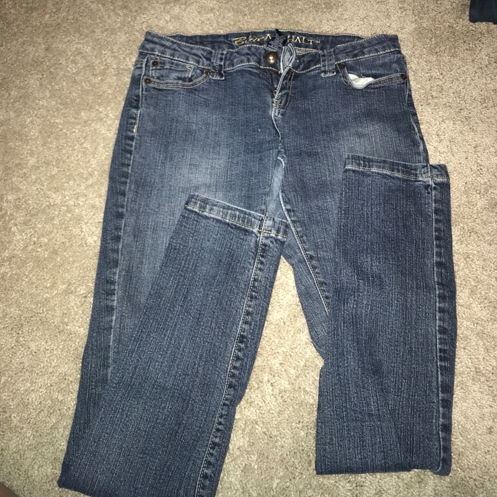 Blue asphalt skinny jeans